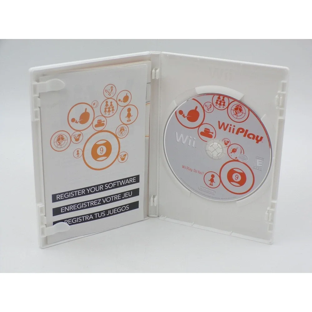 Nintendo Wii Play Video Game USA White Case Manual Included 2007 E Rated